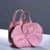 Acsah Leather Flower Bag In Pink