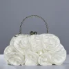 Adahy Flower Satin Bag In White
