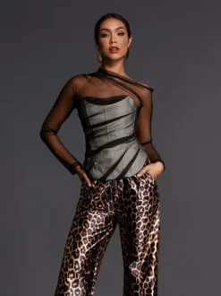 Admassu Corset Mesh Top