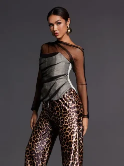 Admassu Corset Mesh Top