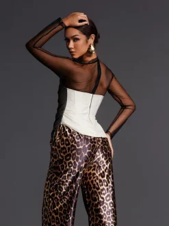 Admassu Corset Mesh Top