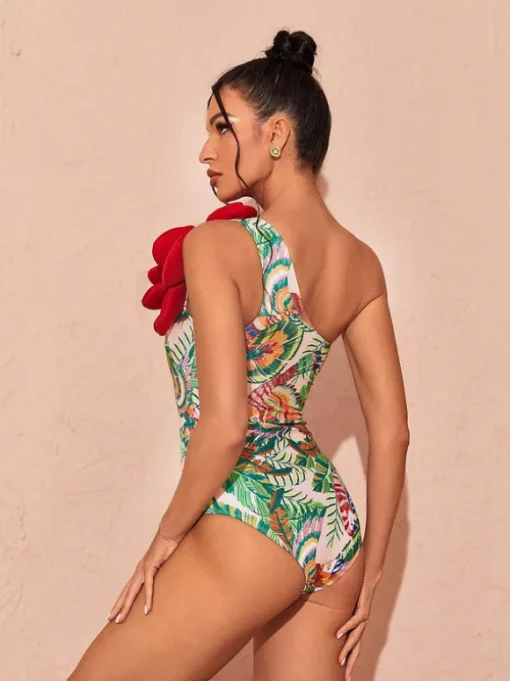Aether Flower Printed Swimwear Two Piece Set