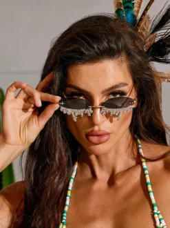 Airlie Teardrop Crystal Sunglasses