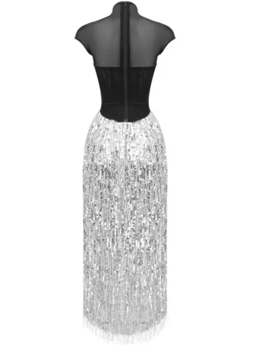 Ajmal Sequin Fringe Skirt Set