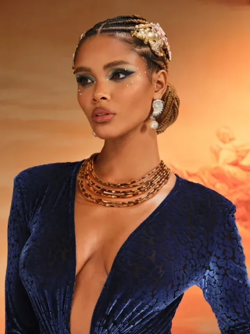 Akantha Multi Layered Leopard Necklace