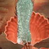 Akeem Sequin Mermaid Scale Skirt
