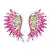 Alegria Pink Rainbow Rhinestone Earrings