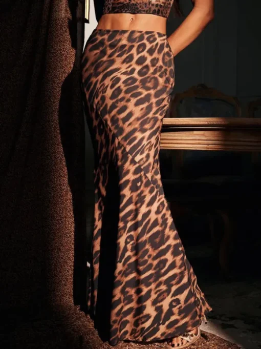 Alexander Leopard Print Skirt