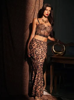Alexander Leopard Print Skirt