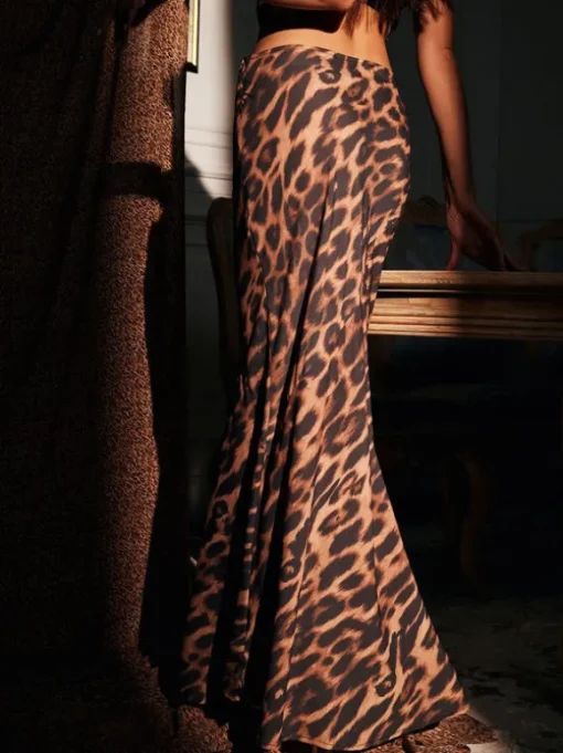 Alexander Leopard Print Skirt
