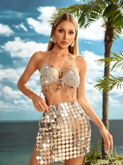 Alile Star Crystal Chainmail Bralette