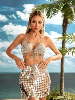Alile Star Crystal Chainmail Bralette