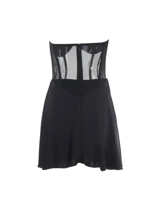Alohi Strapless Corset Satin Mini Dress
