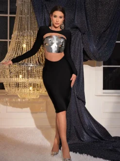Apollo Armor Top In Bright Silver