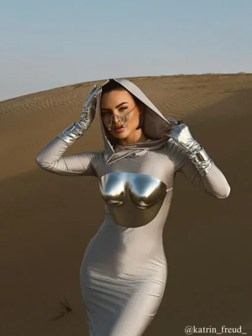 Apollo Armor Top In Bright Silver