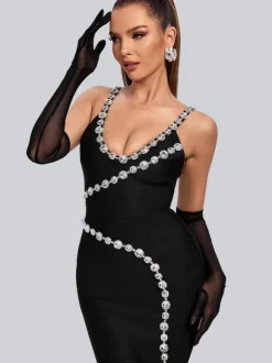 Armani Mesh Gloves In Black