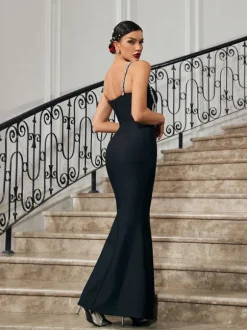 Aroa Crystal Mermaid Bandage Dress