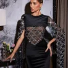 Arturo Rhinestone Velvet Dress