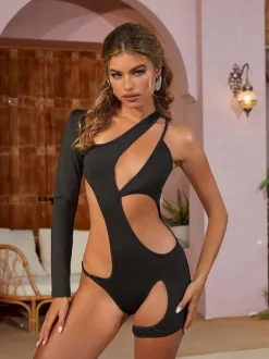 Aruba Cutout One Piece Swimsuit In Black
