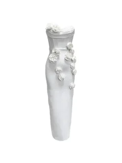 Arushi Strapless Flower Bandage Dress