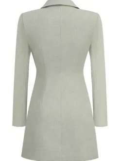 Aryndal V Neck Button Up Mini Blazer Dress