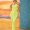 Asger Halterneck Ruched Maxi Dress
