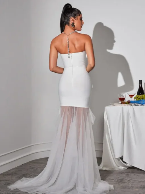 Attica Flower Crystal Bandage Dress