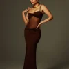 Australis Spaghetti Bow Twisted Maxi Dress