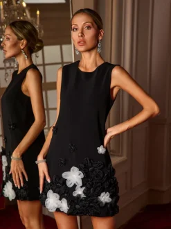 Balius Sleeveless Flower Mini Dress