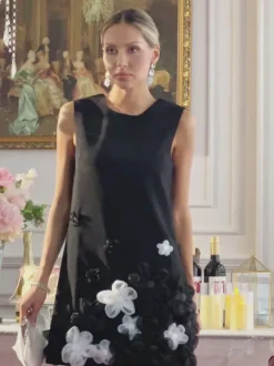 Balius Sleeveless Flower Mini Dress