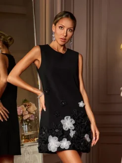 Balius Sleeveless Flower Mini Dress