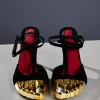 Balto Metallic Toe Heels