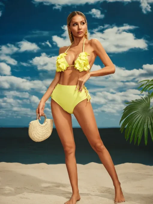 Beril Flower Bikini Two Piece Set