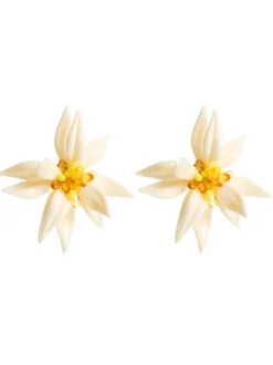Bexiron Rhinestone Flower Earrings