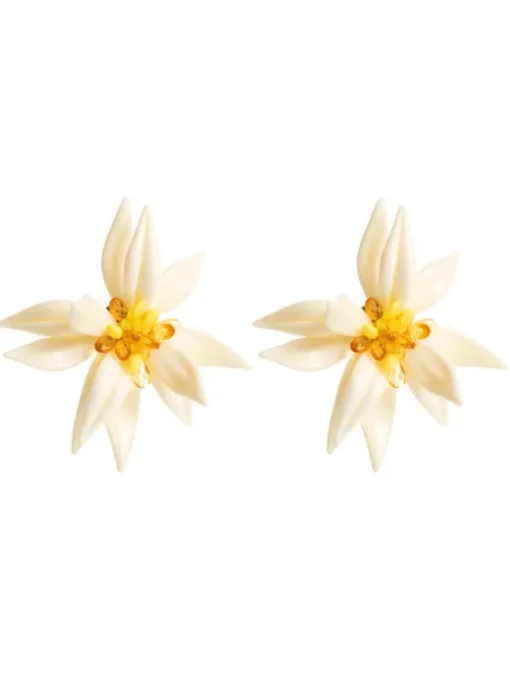 Bexiron Rhinestone Flower Earrings