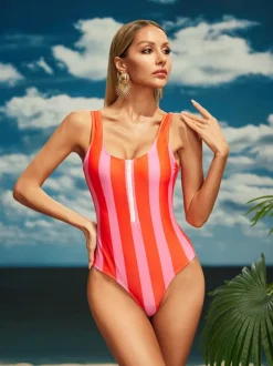 Beyla Striped One Piece Swimsuit