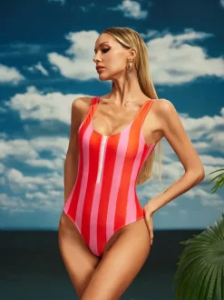 Beyla Striped One Piece Swimsuit