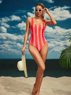 Beyla Striped One Piece Swimsuit