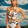 Bhavya Starfish Swimwear Two Piece Set In White
