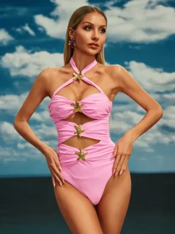 Bhavya Starfish Swimwear Two Piece Set In Pink