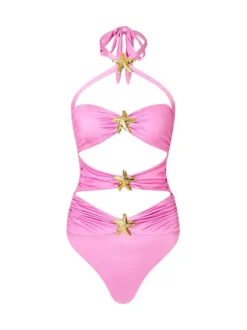 Bhavya Starfish Swimwear Two Piece Set In Pink