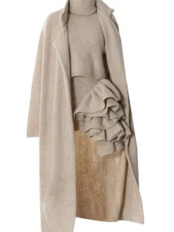 Blamey Ruched Flower Knitted Skirt Set
