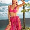 Bryslen Fringe Bikini Three Piece Set
