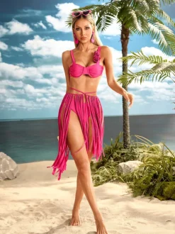 Bryslen Fringe Bikini Three Piece Set