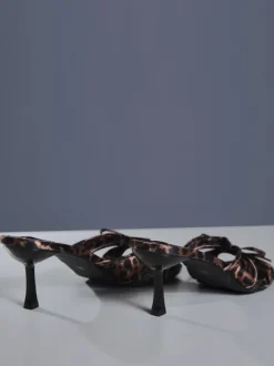 Cabau Bow Leopard Sandals