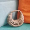 Camila Double Knot Tote Bag In Apricot