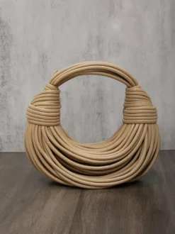 Camila Double Knot Tote Bag In Apricot