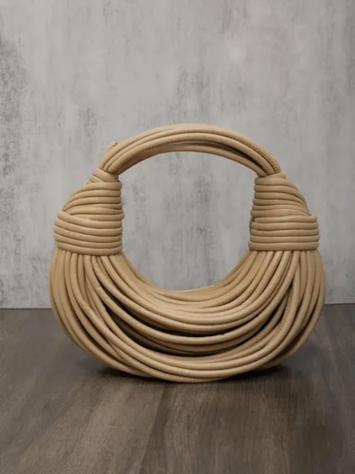 Camila Double Knot Tote Bag In Apricot