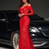 Capella Off Shoulder Lace Mermaid Maxi Dress