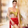Capri Ruched Draped Satin Skirt